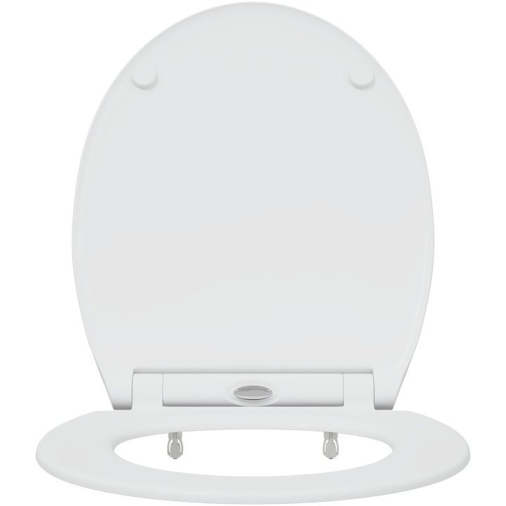 Snabbkopplings toalettlock med mjuk stängning Duroplast Vit vidaXL 45,5 x 37,5 x 3,8 cm – bild 5