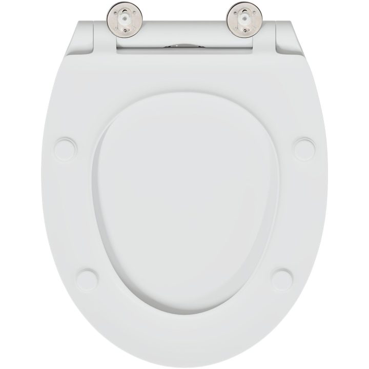 Snabbkopplings toalettlock med mjuk stängning Duroplast Vit vidaXL 45,5 x 37,5 x 3,8 cm – bild 9