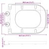 Snabbkopplings-toalettsits med tyst stängning Duroplast Grå vidaXL 35 x 44,8 x 3,6 cm – miniatyr 12