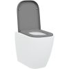 Snabbkopplings-toalettsits med tyst stängning Duroplast Grå vidaXL 35 x 44,8 x 3,6 cm – miniatyr 3