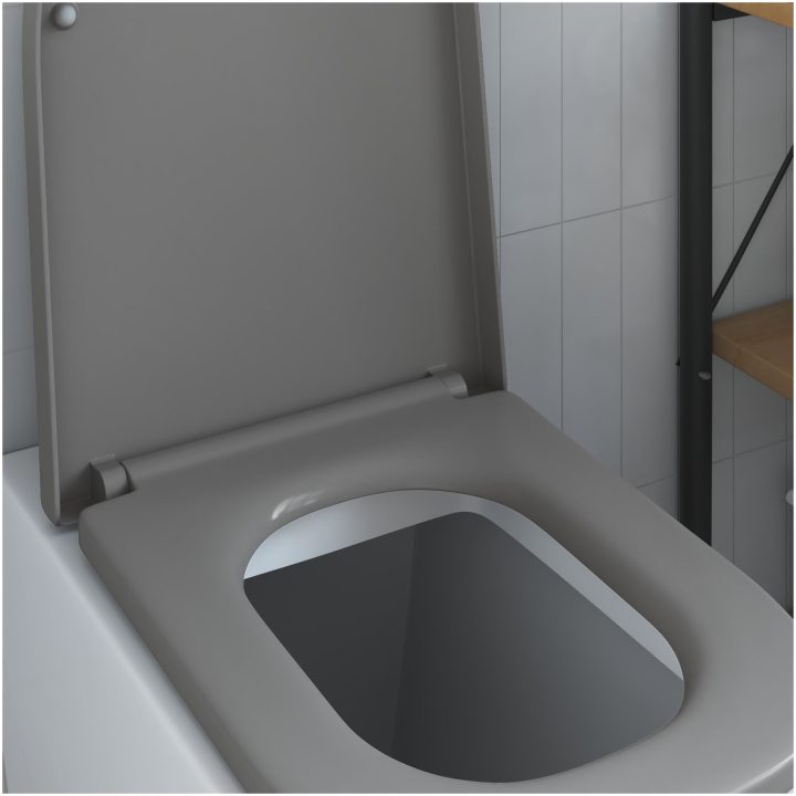 Snabbkopplings-toalettsits med tyst stängning Duroplast Grå vidaXL 35 x 44,8 x 3,6 cm – bild 4