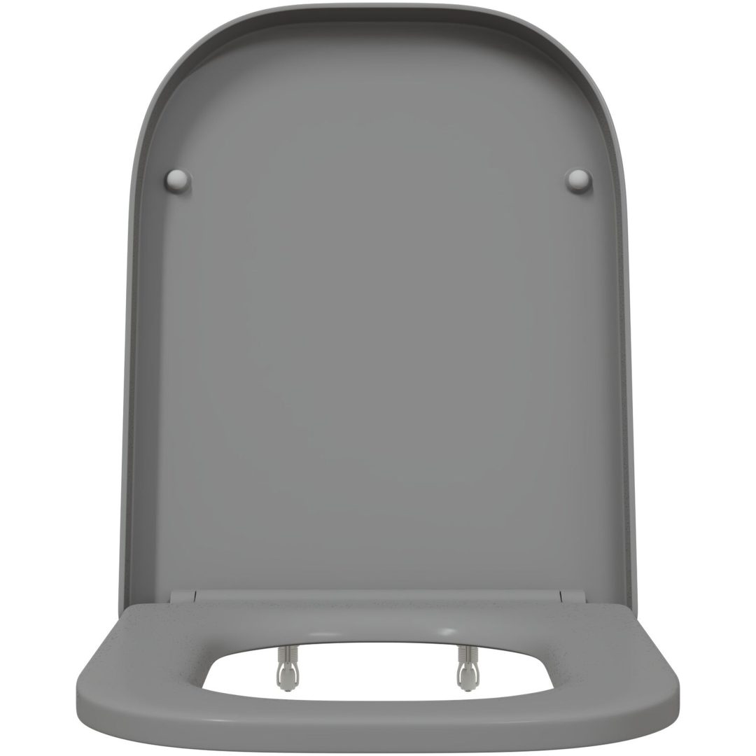 Snabbkopplings-toalettsits med tyst stängning Duroplast Grå vidaXL 35 x 44,8 x 3,6 cm – bild 5