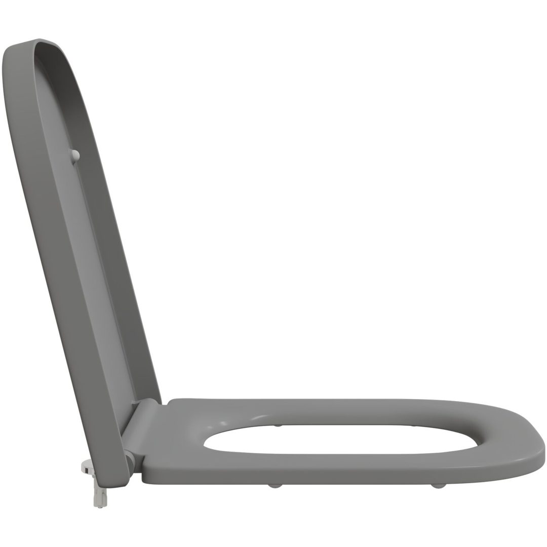 Snabbkopplings-toalettsits med tyst stängning Duroplast Grå vidaXL 35 x 44,8 x 3,6 cm – bild 6