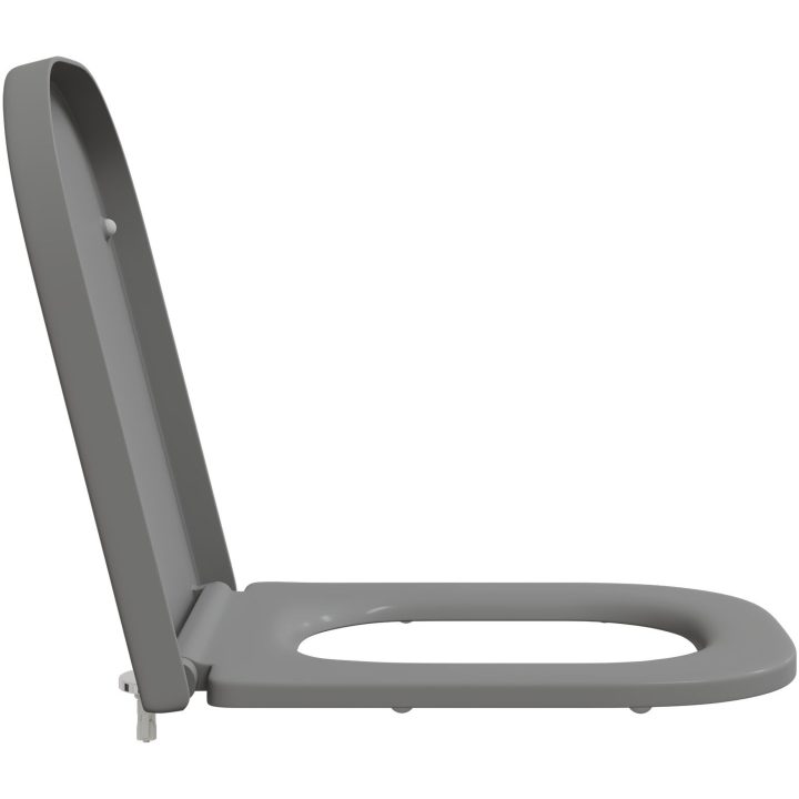 Snabbkopplings-toalettsits med tyst stängning Duroplast Grå vidaXL 35 x 44,8 x 3,6 cm – bild 6