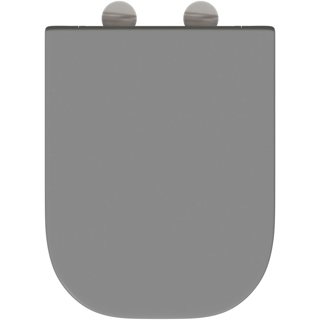 Snabbkopplings-toalettsits med tyst stängning Duroplast Grå vidaXL 35 x 44,8 x 3,6 cm – bild 7