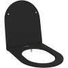 Snabbkopplings Toalettstol med Mjukstängning - Duroplast, Svart vidaXL 44 x 36 x 3.4 cm – miniatyr 2