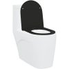 Snabbkopplings Toalettstol med Mjukstängning - Duroplast, Svart vidaXL 44 x 36 x 3.4 cm – miniatyr 3
