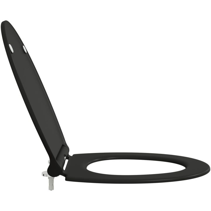 Snabbspärr Toalettlock med Mjuk Stängning Duroplast Svart vidaXL 45,5 x 37,5 x 3,8 cm – bild 6