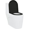 Snabbt Frigörande Toalettsits med Mjukt Stängande Duroplast Svart vidaXL 46 x 36 x 4.3 cm – miniatyr 3