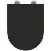 Snabbt Frigörande Toalettsits med Mjukt Stängande Duroplast Svart vidaXL 46 x 36 x 4.3 cm – miniatyr 7
