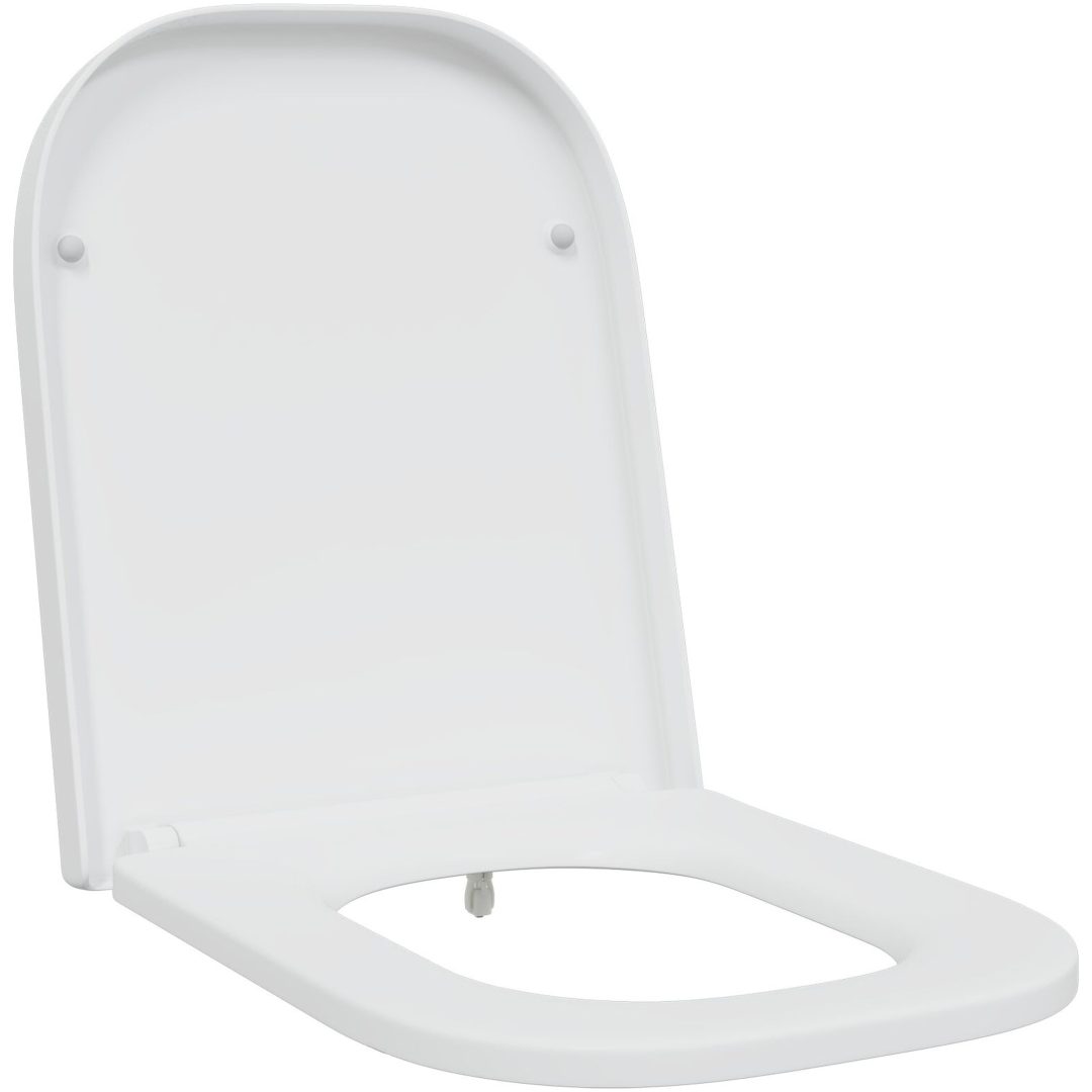 Snabbt l Release Toalettlock med Soft Close Duroplast Vit vidaXL 35 x 44,8 x 3,6 cm – bild 2