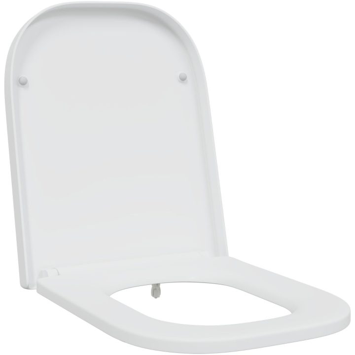 Snabbt l Release Toalettlock med Soft Close Duroplast Vit vidaXL 35 x 44,8 x 3,6 cm – bild 2