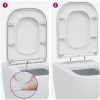 Snabbt l Release Toalettlock med Soft Close Duroplast Vit vidaXL 35 x 44,8 x 3,6 cm – miniatyr 11