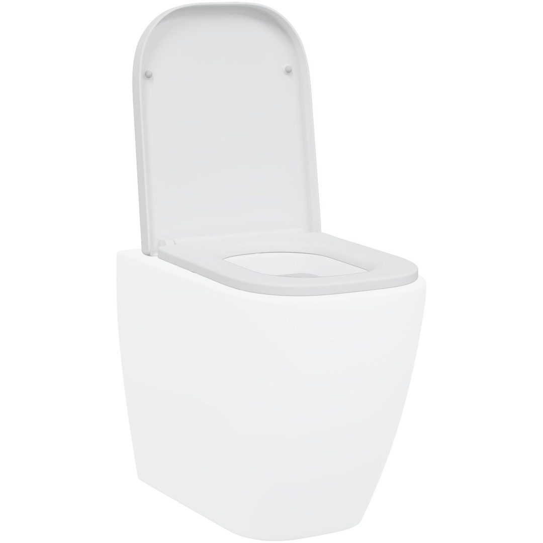 Snabbt l Release Toalettlock med Soft Close Duroplast Vit vidaXL 35 x 44,8 x 3,6 cm – bild 3