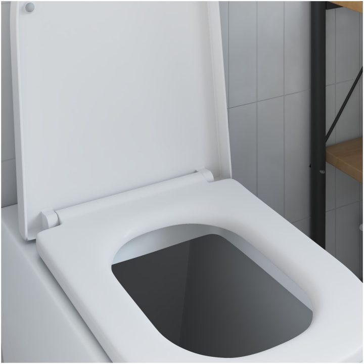 Snabbt l Release Toalettlock med Soft Close Duroplast Vit vidaXL 35 x 44,8 x 3,6 cm – bild 4