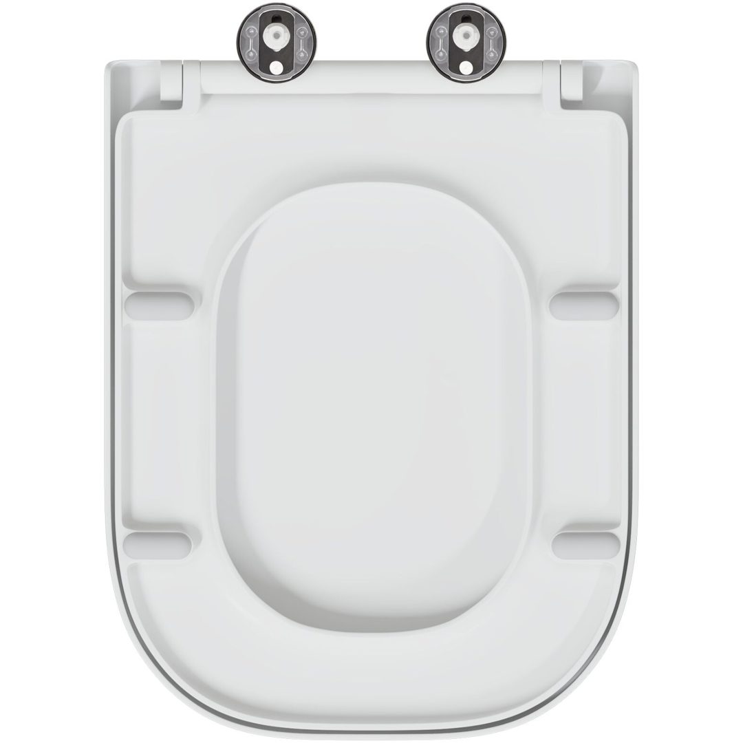 Snabbt l Release Toalettlock med Soft Close Duroplast Vit vidaXL 35 x 44,8 x 3,6 cm – bild 9