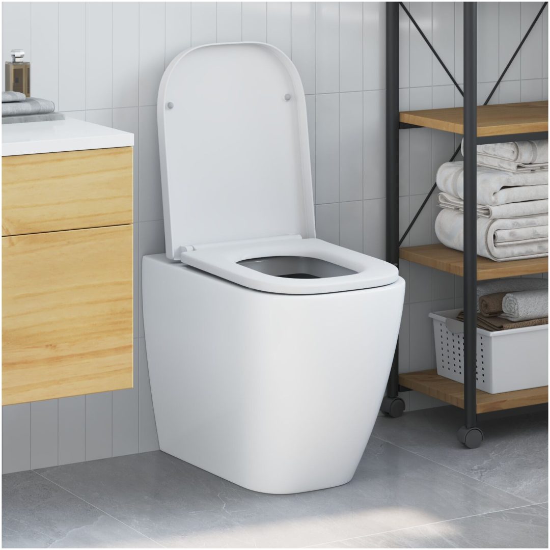 Snabbt l Release Toalettlock med Soft Close Duroplast Vit vidaXL 35 x 44,8 x 3,6 cm