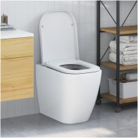 Snabbt l Release Toalettlock med Soft Close Duroplast Vit vidaXL