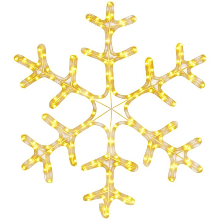 Snöflinga ljusslinga med 144 LED varmvit vidaXL 59 x 59 cm – bild 2