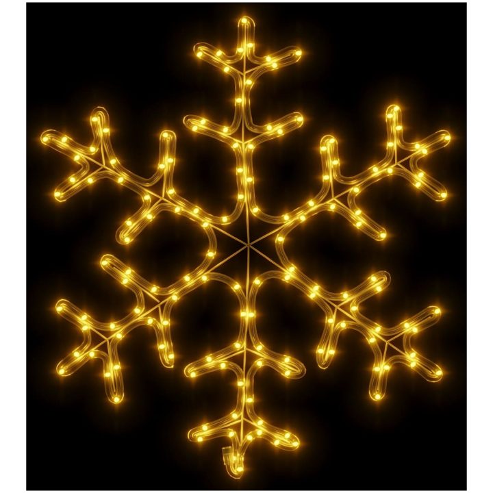 Snöflinga ljusslinga med 144 LED varmvit vidaXL 59 x 59 cm – bild 3