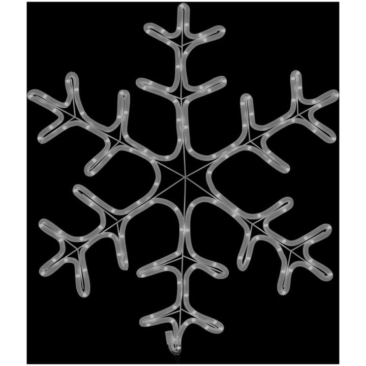 Snöflinga ljusslinga med 144 LED varmvit vidaXL 59 x 59 cm – bild 4