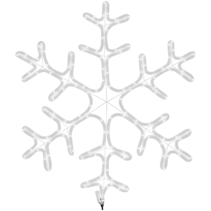 Snöflinga ljusslinga med 144 LED varmvit vidaXL 59 x 59 cm – bild 5