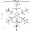 Snöflinga ljusslinga med 144 LED varmvit vidaXL 59 x 59 cm – miniatyr 6