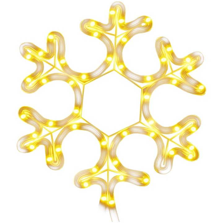 Snöflinga ljusslinga med 48 LED varmvit 59x59 cm vidaXL 27 x 27 cm – bild 2