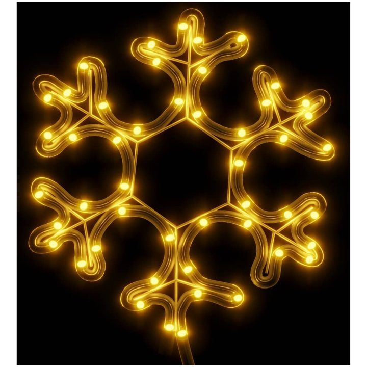 Snöflinga ljusslinga med 48 LED varmvit 59x59 cm vidaXL 27 x 27 cm – bild 3