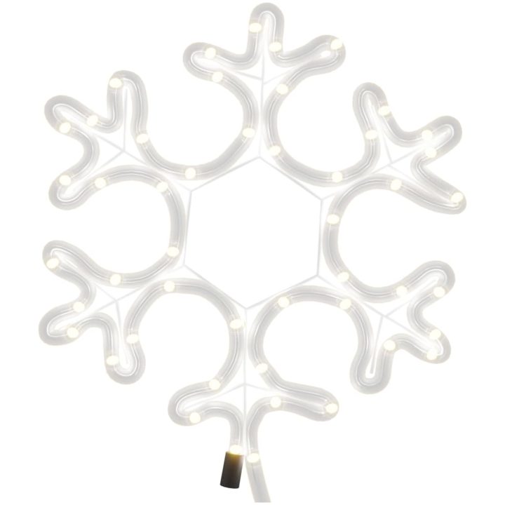 Snöflinga ljusslinga med 48 LED varmvit 59x59 cm vidaXL 27 x 27 cm – bild 5