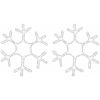 Snöflinga ljusslinga med LED 2 st varmvit vidaXL 38 x 37 cm – miniatyr 3