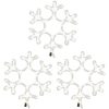 Snöflinga ljusslinga med LED 3 st varmvit vidaXL 27 x 27 cm – miniatyr 3