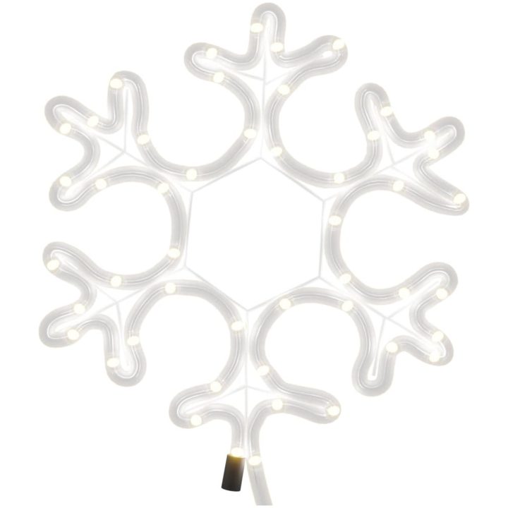Snöflinga ljusslinga med LED 3 st varmvit vidaXL 27 x 27 cm – bild 4
