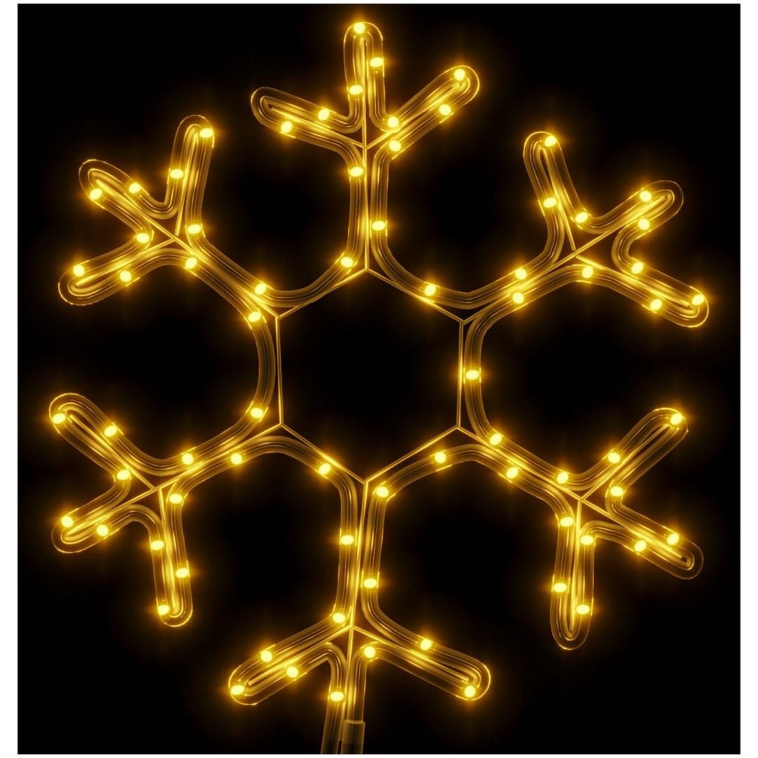 Snöflinga ljusslinga med LED 3 st varmvit vidaXL 38 x 37 cm – bild 5