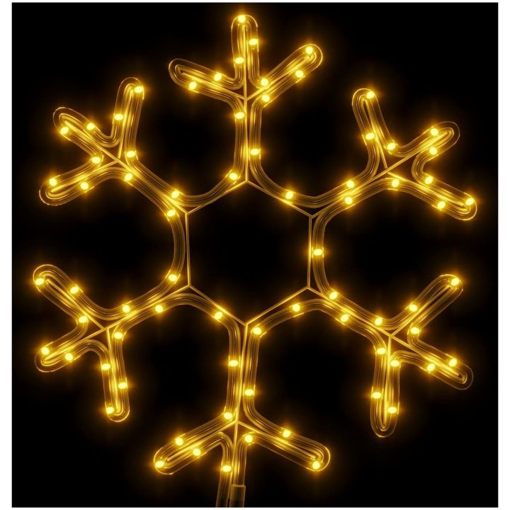 Snöflinga ljusslinga med LED 3 st varmvit vidaXL 38 x 37 cm – bild 5