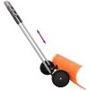 Snöskyffel med utdragbart handtag orange stålblad vidaXL 96 cm – miniatyr 5