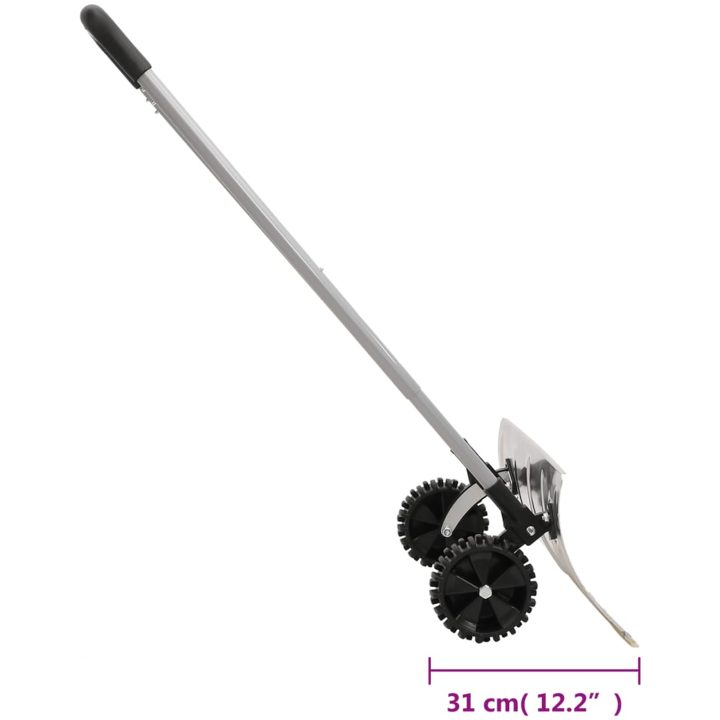Snöskyffel med utdragbart handtag silver stålblad vidaXL 61 cm – bild 8