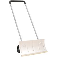 Snöskyffel med utdragbart handtag silver stålblad vidaXL
