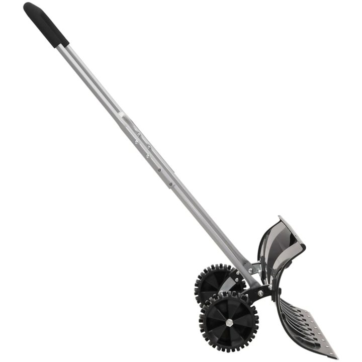 Snöskyffel med utdragbart handtag svart stålblad vidaXL 66 cm – bild 3