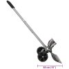 Snöskyffel med utdragbart handtag svart stålblad vidaXL 66 cm – miniatyr 8