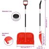 Snöskyffel röd 136 cm aluminium vidaXL – miniatyr 6