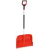 Snöskyffel röd 136 cm aluminium vidaXL – miniatyr 1