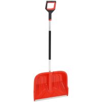 Snöskyffel röd 136 cm aluminium vidaXL