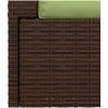 Soffa 2-sits med dynor konstrotting brun vidaXL – miniatyr 8
