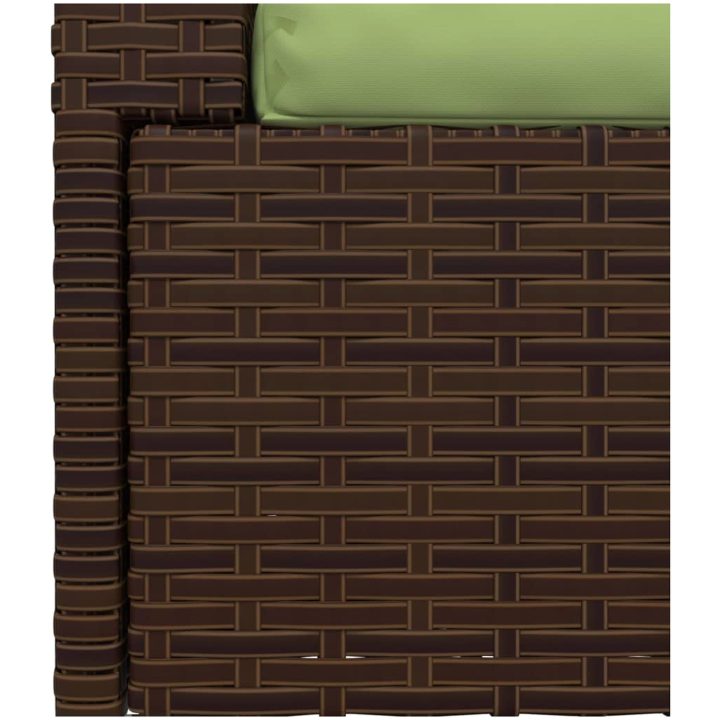 Soffa 2-sits med dynor konstrotting brun vidaXL – bild 8