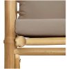 Soffa för trädgården med taupe dynor bambu vidaXL – miniatyr 6