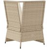Soffa hörnsektion för trädgården med dynor beige konstrotting vidaXL – miniatyr 6