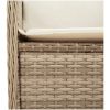 Soffa hörnsektion för trädgården med dynor beige konstrotting vidaXL – miniatyr 7