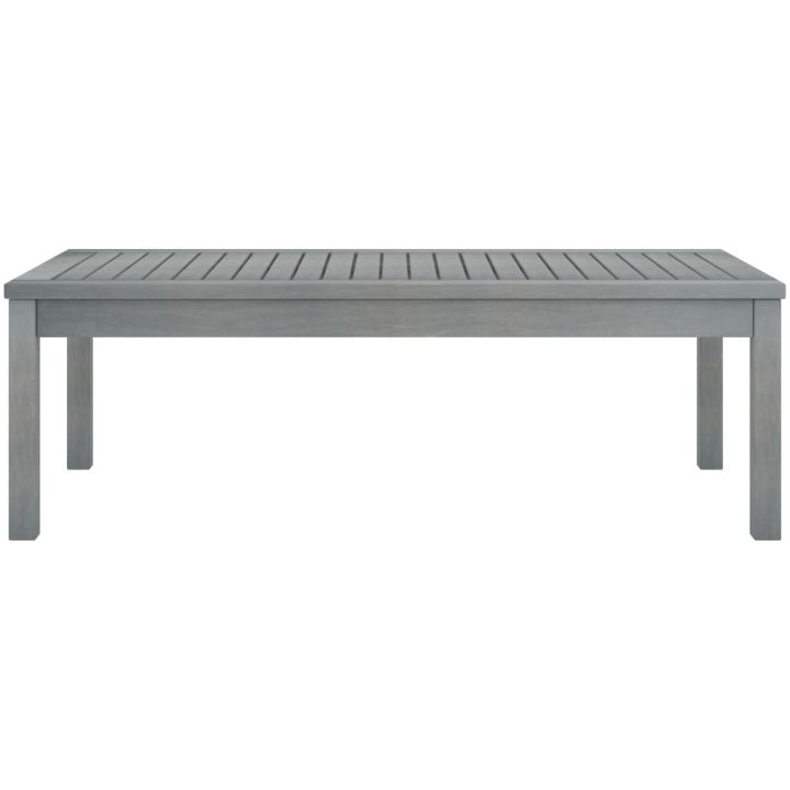 Soffbord 100x50x33 cm grått massivt akaciaträ vidaXL – bild 2