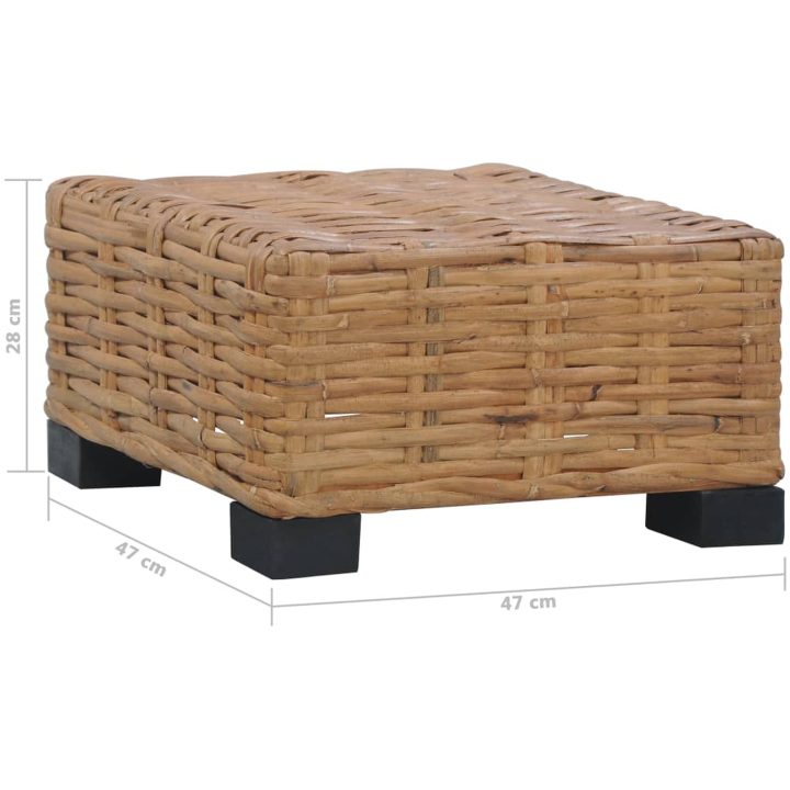 Soffbord 47x47x28 cm äkta rotting vidaXL – bild 6